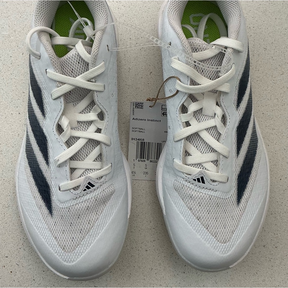 Adidas Adizero Instinct Softball Cleats White Metal Spikes Women’s 6.5